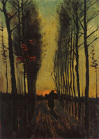 Vincent van Gogh - Lane of Poplars at Sunset