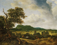 Jacob van Ruisdael - Landscape with a Village