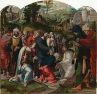 Attributed to Aertgen Claesz. van Leyden - The Raising of Lazarus