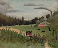 Henri Rousseau - Landscape and Four Young Girls (Paysage et quatre jeunes filles)